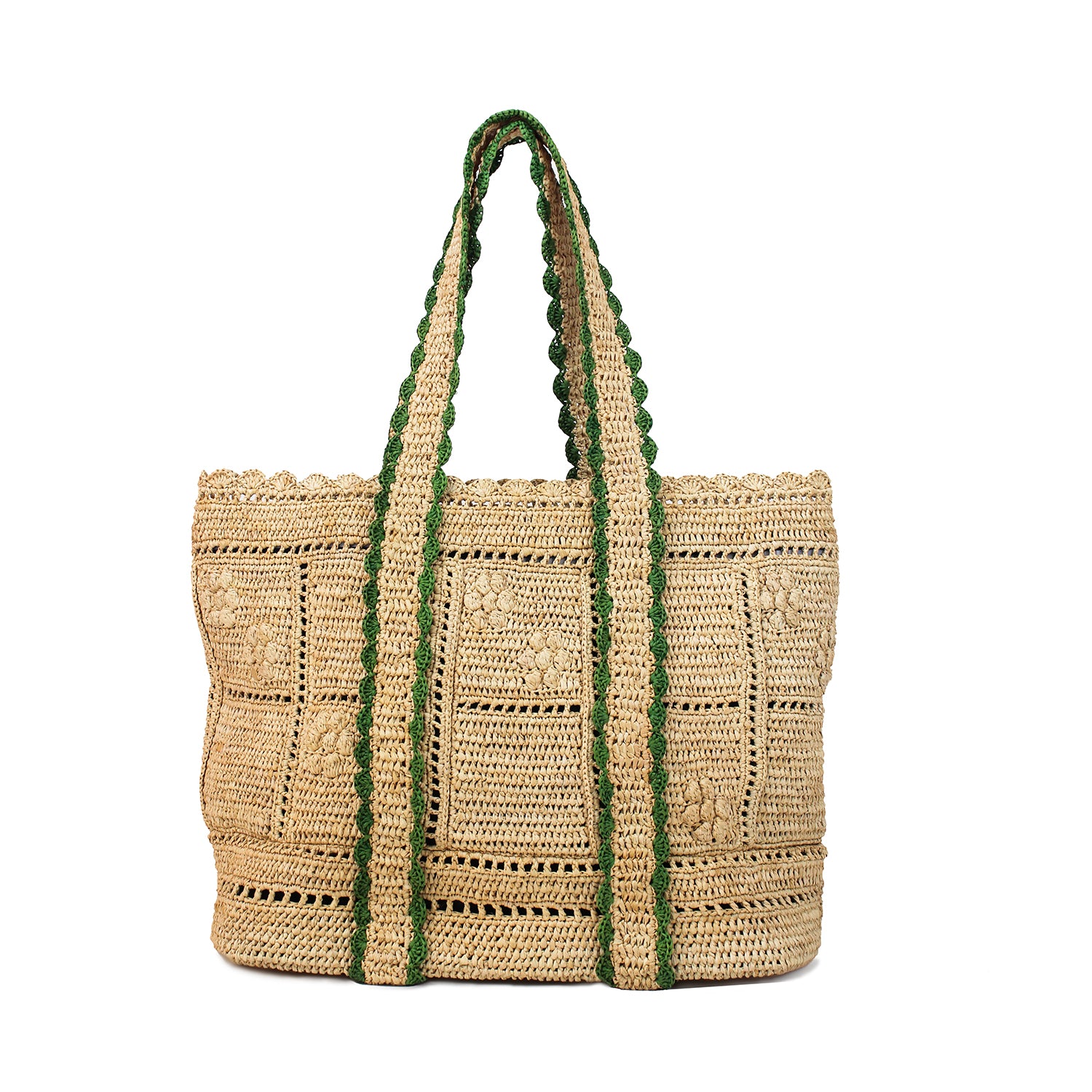Evelyn  Raffia Tote Bag
