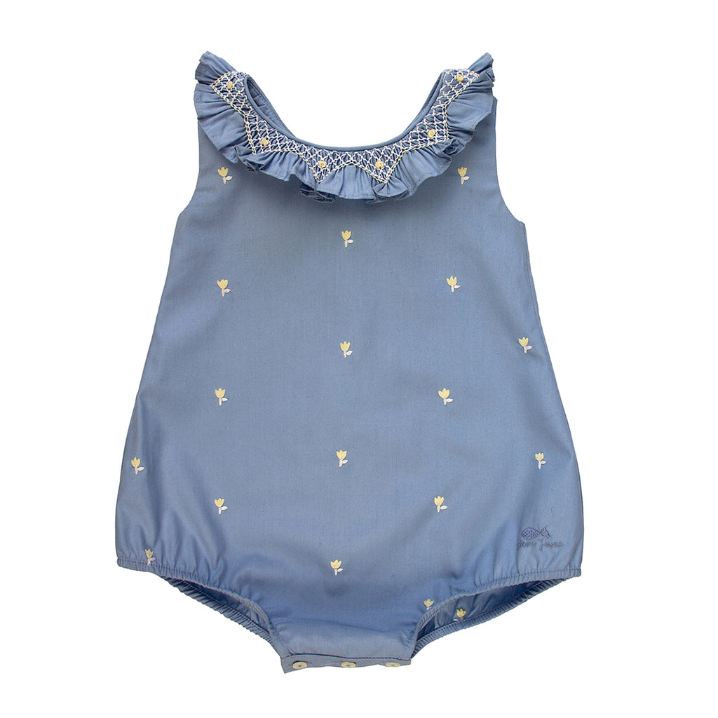 Juline Romper- Floral blue