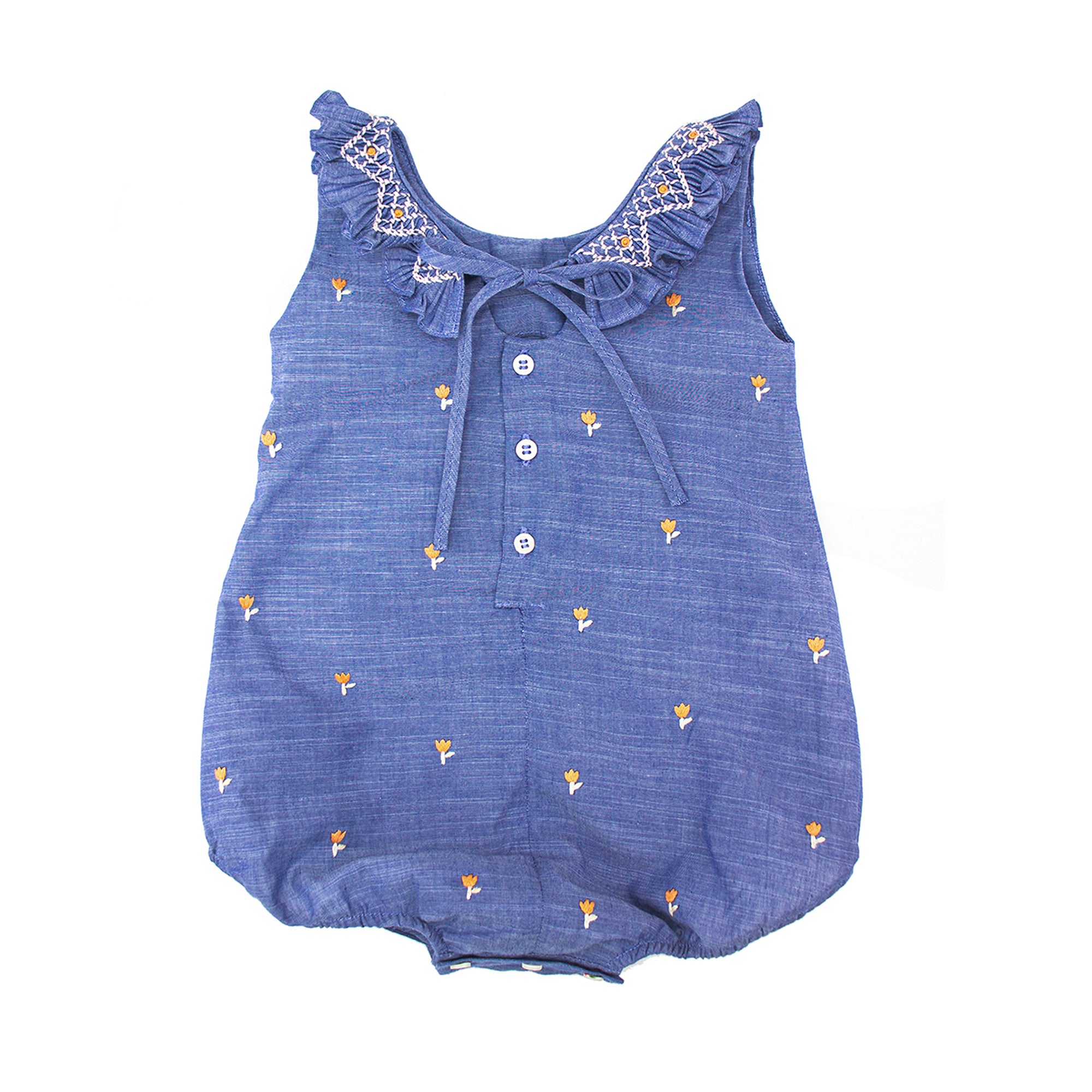 Juline Romper- Floral denim