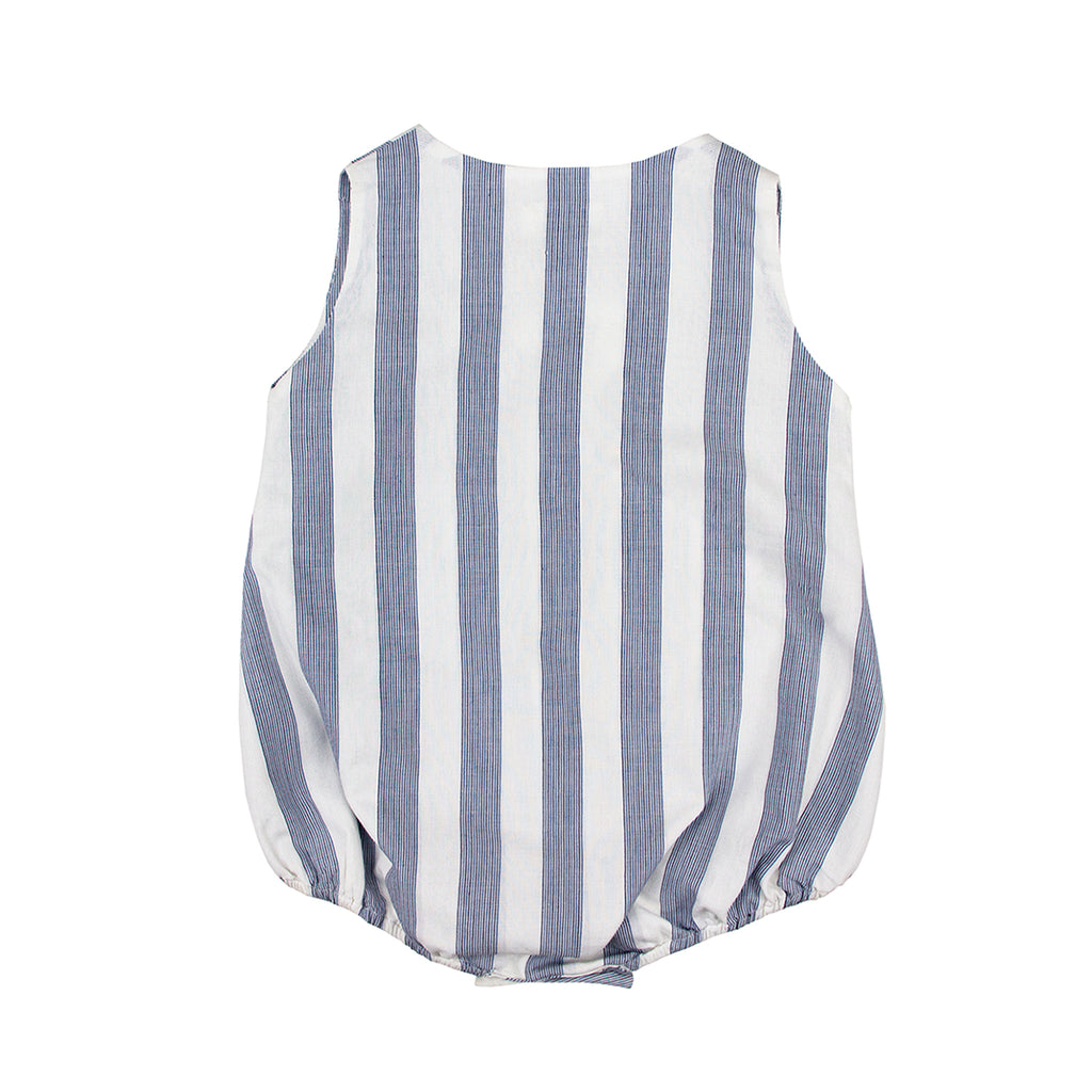 Soathina Romper- White and blue