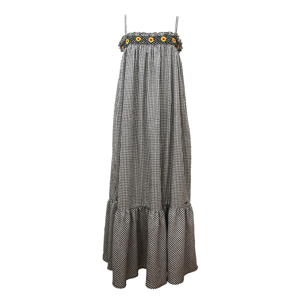 Miss Daisy dress- small  black and white check pattern