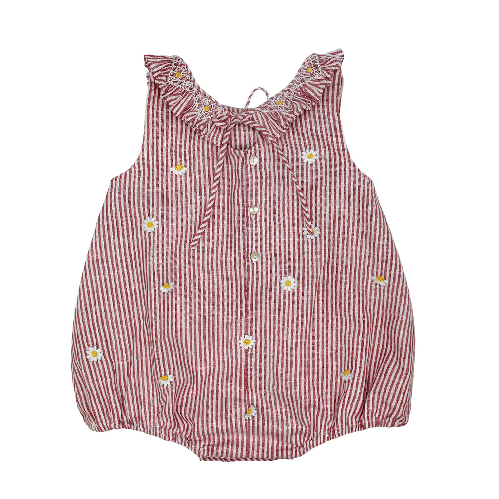 Juline Romper-stripped pink